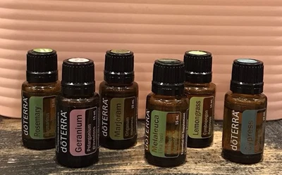 Lot of 6 Doterra Essential Oil 15ml - Cypress Lemongrass Rosemary & More Expired - Image 1 of 4