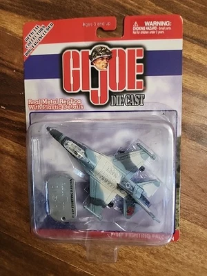 2001 Hasbro GI JOE F-16 Fighting Falcon Airplane Die-Cast dog tag included Seri* - Image 1 of 3