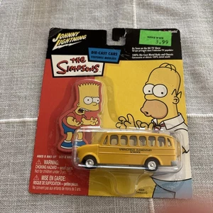 Springfield Elementary School Bus The Simpsons Johnny Lightning 1/64 MOC NEW - Picture 1 of 4