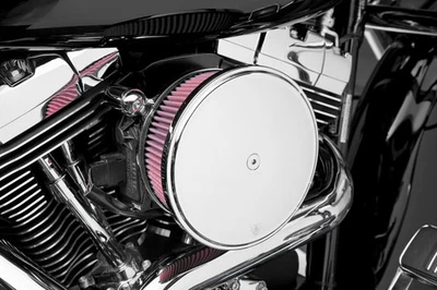Arlen Ness Billet Sucker Stage II Air Filter Kit with Steel Cover - Smooth Chrom - Image 1 of 4