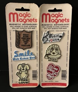 Vintage Magic Magnets 1970’s Raised Set Cool Phrases (SET OF 2) NEW SEALED - Bild 1 von 3