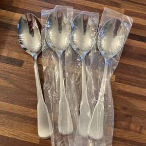 Oneida Colonial Boston Oval Soup Spoon Stainless New Set 4 2 Sets Ava Vietnam - Picture 1 of 10