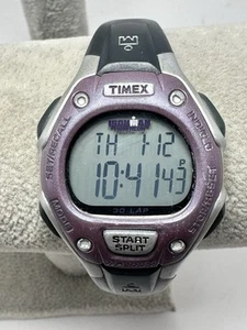 Timex Ironman New Battery 171 Ladies Watch 34MM 7.5" 30 Lap Purple Gray X65 - Picture 1 of 10