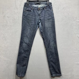 Miss Chic Womens Jeans Size 7 Straight Leg Blue Denim - Picture 1 of 14