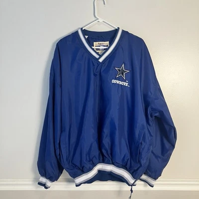 DALLAS COWBOYS Vintage Starter Pullover Jersey Chaqueta Aikman #8 Talla XXL Azul  Foto 1 de 4