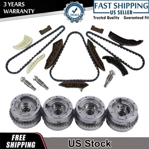 Intake Exhaust Camshaft Adjusters VVT Gears & Timing Chain Kit for Mercedes-Benz - Picture 1 of 19