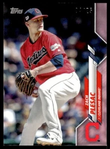 2020 TOPPS MINI PINK /25 Zach Plesac Cleveland Indians #CLE-10 - Picture 1 of 2