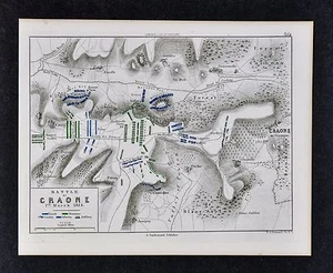 1864 Jomini Napoleon Military Map - Battle of Craone or Craonne - France Russia - Picture 1 of 1