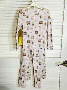 Chick Pea Girls 5T Pink Two Pack Pajamas Multicolor 4 Pc Set Cotton New - Picture 1 of 11
