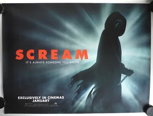 Scream 2022 Original UK Quad Cinema Film Movie Poster 5 Five Ghostface Halloween - Picture 1 of 7