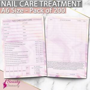 Nail Care Client Record Card Consultation Form PREMIUM Salon x200