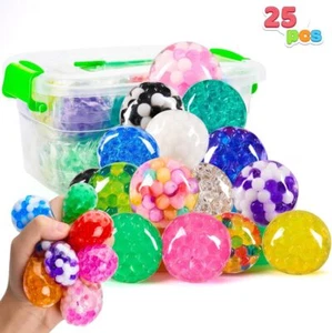 Mini Stress Ball Toys 24 Pack Fidget Toys for Adults Squishy Stress Relief Ball - Picture 1 of 7