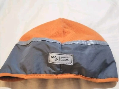 GAP KIDS MOUNTAINEER FLEECE REFLECTIVE HAT GRAY ORANGE S/M BIKING SKIING RUNNING Foto 1 de 4