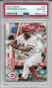 Topps Serie 1 2020 Aristides Aquino Rookie PSA 10 Gem Mint Reds RC graduado #20 - Imagen 1 de 2
