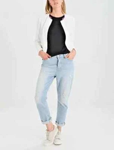 Leather Designer New Women Soft Fit Jacket White Lambskin Party Biker Motorcycle - Picture 1 of 7