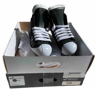 GRAF DM1030 [ 2 D JUNIOR 4mm ] Ice Hockey Goalie Skates Pair - New - Image 1 of 4