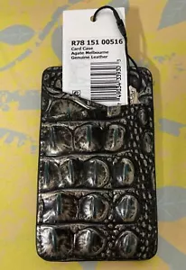 NEU BRAHMIN krokisch geprägtes LEDER KARTENETUI/Geldbörse ACHAT MELBOURNE NEU MIT ETIKETT - Bild 1 von 5