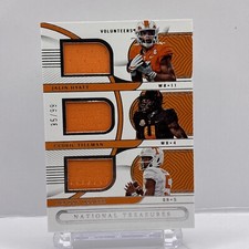 2023 National Treasures Cedric Tillman/Hendon Hooker/Jalin Hyatt Tri Patch /99