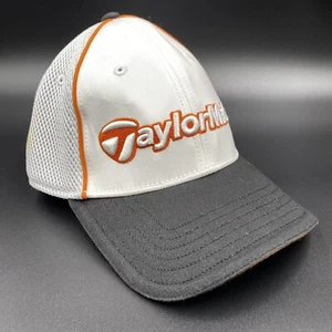 TaylorMade Tmax Golf Hat Cap One Size Fits All Adjustable Mesh Orange White - Picture 1 of 10