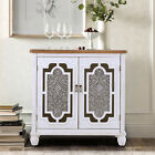Accent Storage Cabinet 2 Doors Decorative Cabinet Buffet & Sideboard White 