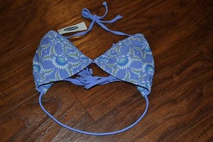 E6- Nuevo con etiquetas Top de bikini azul marino antiguo talla S precio de venta sugerido por el fabricante $22,94 - Imagen 1 de 3