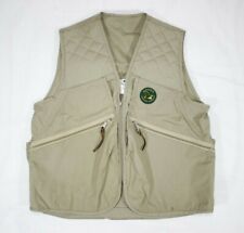 Vintage ORVIS Waterfowler Hunting Vest With Game Bag Pouch Khaki Size Small