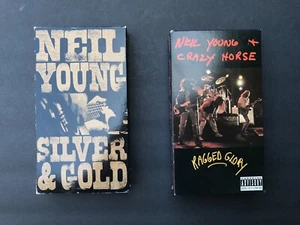 NEIL YOUNG - SILVER AND GOLD & CRAZY HORSE RAGGED GLORY 2 VHS LOT - Picture 1 of 3