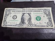 Rare Dollar Bill🔥🔥 Fancy Serial# 5 Of A Kind 4's Triple Consecutive. 44494249