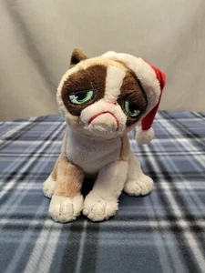 Grumpy Cat Christmas 7" Tall Santa Hat Holiday Plush Stuffed Animal - Picture 1 of 7