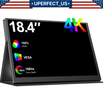 UPERFECT Portable Monitor 4K 18.4 inch, 10 Bit UHD FreeSync IPS HDR Monitor Used - Image 1 of 4