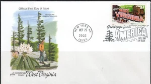 US Scott #3608 Unaddressed First Day Cover, "Greetings from West Virginia" - Picture 1 of 1
