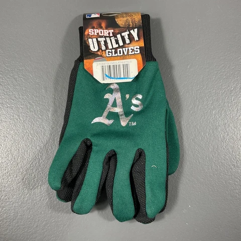 Oakland Athletics MLB Baseball Two Tone Sports Utility Gloves Team Logo Green Cover