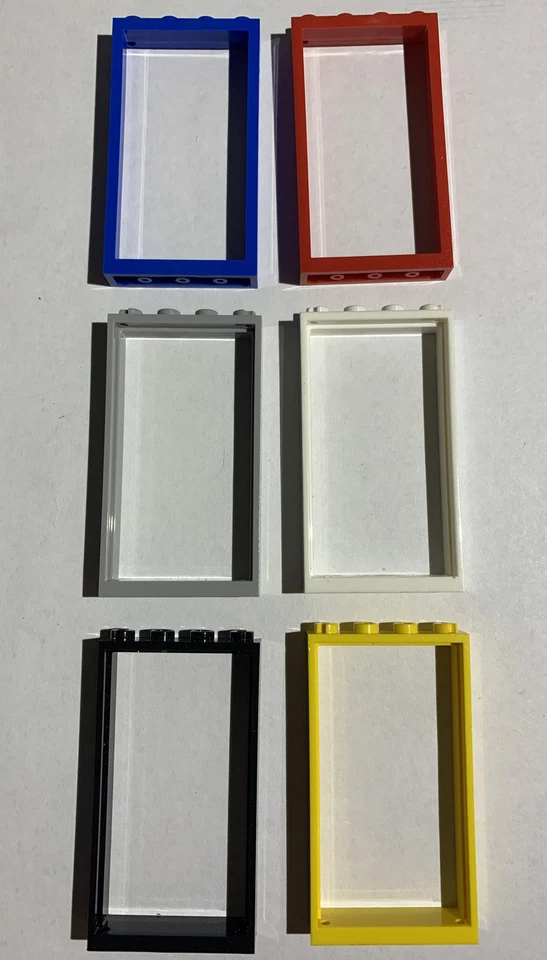 LEGO Parts (3pcs) 60596 1x4x6 Door Frame Pick Color No Pane - Image 1 of 1