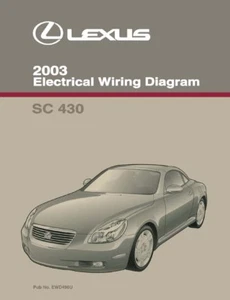 2003 Lexus SC 430 Wiring Diagrams Schematics Layout Factory OEM - Picture 1 of 1