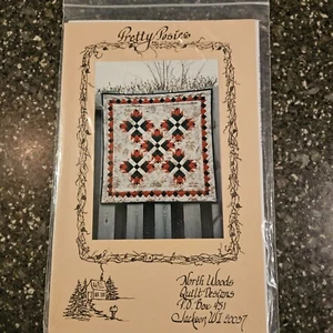 Pretty Posies Wallhanging Quilt Pattern 39x39 North Woods Quilt Designs - Picture 1 of 2
