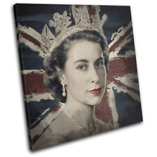 British Queen UK Retro Vintage SINGLE LONA pared arte Foto impresion
