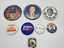 Vintage Political Pin Lot Bush Reagan 1984, 1981 Plus 1980 Detroit Gop Pendant 