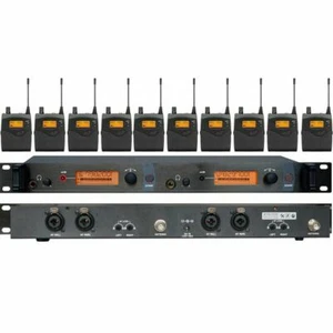 UHF Dual Channel Wireless In Ear Monitor System In-ear Earphone Stage Monitoring - Picture 1 of 18