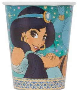 TAZAS DE PAPEL FRÍO CALIENTE frío y caliente de fiesta de cumpleaños princesa jazmín Disney ALADDIN 8 piezas 9 oz - Imagen 1 de 1