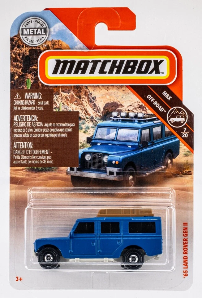 2019 Matchbox #64 '65 Land Rover Gen II BLUE | FULL LUGGAGE RACK | FSC - Image 1 of 1