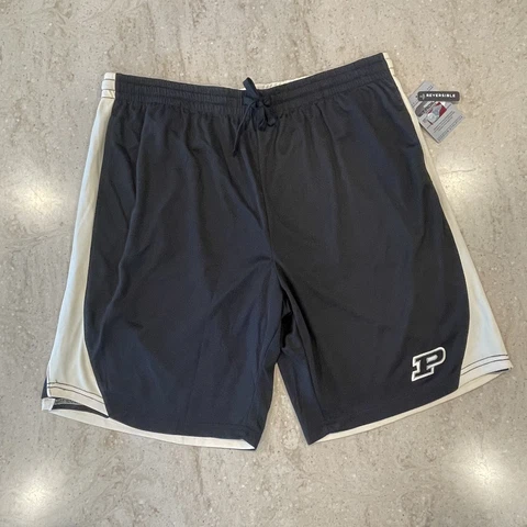 Purdue University Mens 2XL Basketball Shorts Black and Gold Reversible NWT Cover