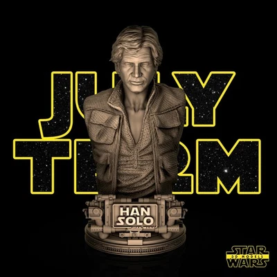 Young Han Solo 3D Printed star wars statue Unpainted one piece! GREY - Image 1 of 3
