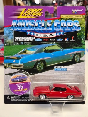 Johnny Lightning Muscle Cars USA Collector No. 55 1971 Pontiac GTO Judge in Red - Image 1 of 4