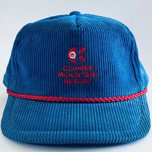 Vintage Copper Mountain Resort Cord Trucker Baseball Mütze Kappe selten Beule Hauben - Bild 1 von 12