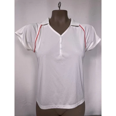 Camiseta Polo Wilson Tenis Atlética Sistema Hyper-Tek Blanca Para Mujer PEQUEÑA Foto 1 de 4