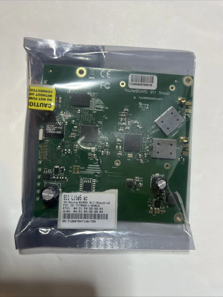 Mikrotik RB911-5HacD-US RouterBOARD 911 Lite5 ac  5GHz 802.11ac RouterOS L3 - Image 1 of 2