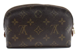 LOUIS VUITTON Monogram Pochette Cosmetic PM Purse Pouch M47515 LV Authentic - Picture 1 of 13