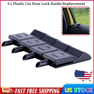 4 piezas perillas de bloqueo de puerta delanteras/traseras de ébano para Chevy/GMC Silverado/Sierra 07-13 NUEVO Foto 1 de 4
