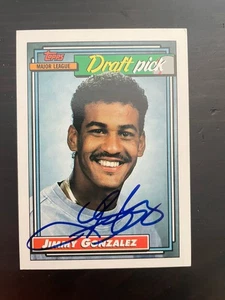 1992 Topps #564 Jimmy Gonzalez Houston Astros carta firmata autografata - Foto 1 di 1