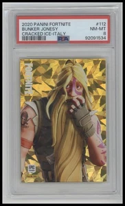 Bunker Jonesy 2020 Panini Fortnite Series 2 #112 Italy Cracked Ice PSA 8 - Picture 1 of 2